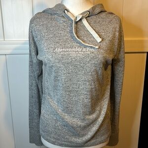 Abercrombie & Fitch grey heathered hooded top
